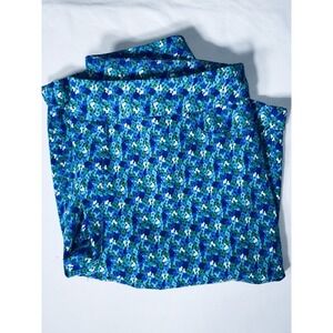 Soft Surrounds Womens Blue Green Floral Ditsy Pull On Bermuda Shorts Size M